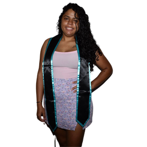 72" Custom Graduation Stole w/ Trim - Embroidery & Vinyl