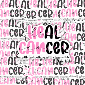 Breast Cancer Awareness Sticker | "HEal CANcer"